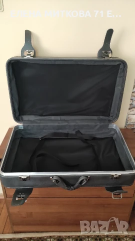 Немски куфар от старото производство-от плат и кожа, снимка 9 - Куфари - 51318254