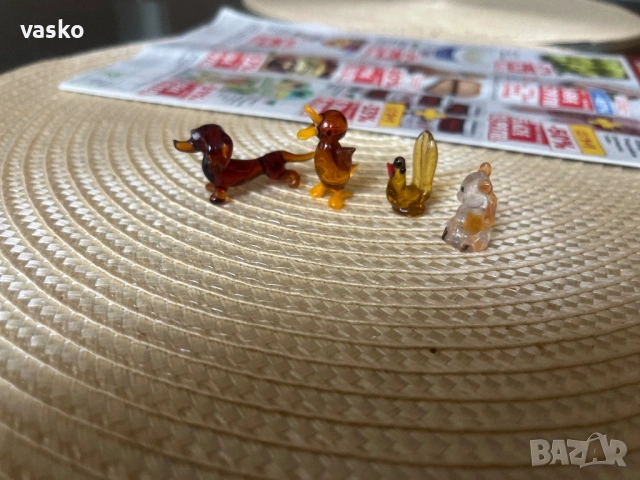 Малки стъклени фигурки-4 броя, снимка 6 - Колекции - 53492557