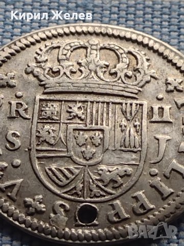 Сребърна монета 2 реала 1723г. Филип пети Севиля Испания 12225, снимка 7 - Нумизматика и бонистика - 42969080