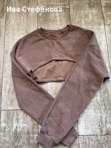 Wow 🤩 бежови  нови кафяви  спортни ръкави къс топ блуза , снимка 4 - Корсети, бюстиета, топове - 44020161