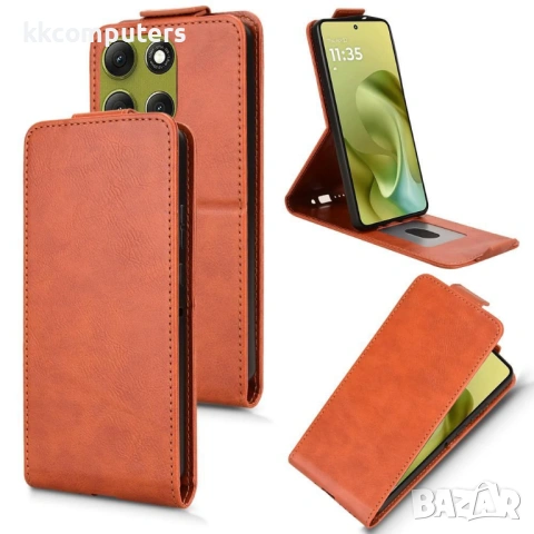 Магнитен вертикален кожен калъф тип портфейл за Motorola Moto G86 5G с катарама, снимка 4 - Калъфи, кейсове - 53110750