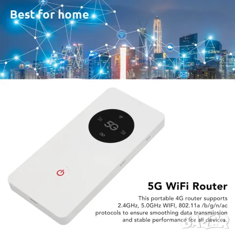 5G мобилен WiFi рутер супер бърз, WPS от ASHATA, снимка 12 - Рутери - 49337087