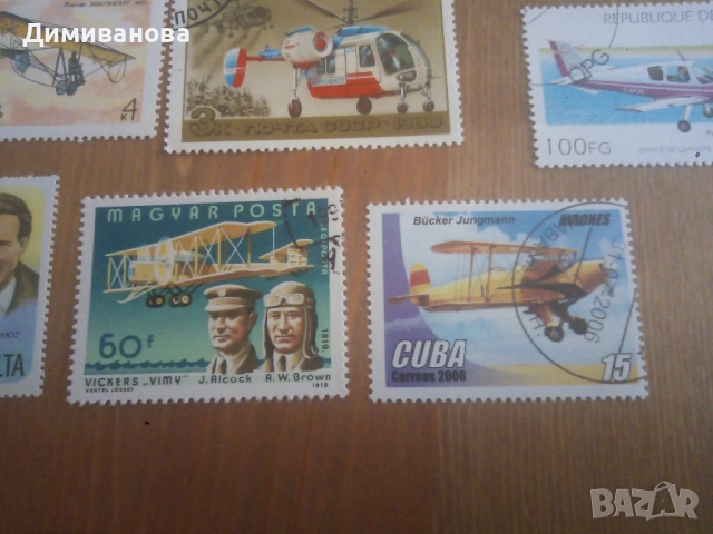 Колекция 30 бр пощенски марки Авиация, снимка 10 - Филателия - 51744797