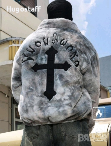 Ново мъжко зимно овърсайз топло дизайнерско яке ххл/хл, снимка 6 - Якета - 51777529