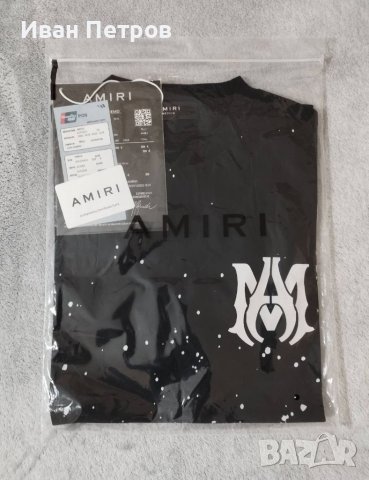 Amiri Moncler мъжка тениска фланелка блуза спортна памучна 100% унисекс уникат , снимка 4 - Тениски - 40353266