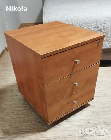 Шкафче за бюро на колела - контейнер със заключване 46/50/58см, снимка 4 - Шкафове - 43541071