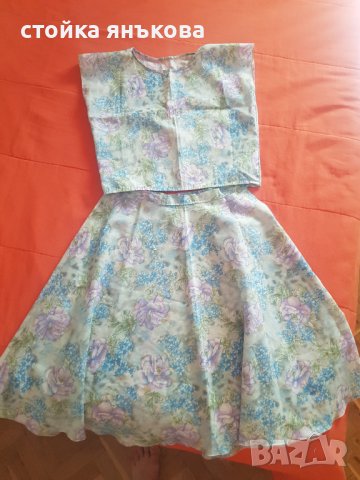 Продавам дамски летен костюм/комплект пола и блуза , снимка 1