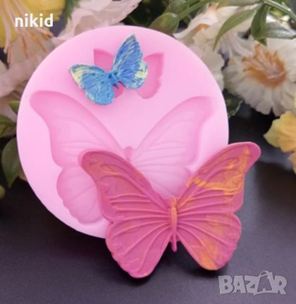 Малка голяма Пеперуда силиконов молд форма за декорация и украса торта фондан, снимка 1 - Форми - 26887168