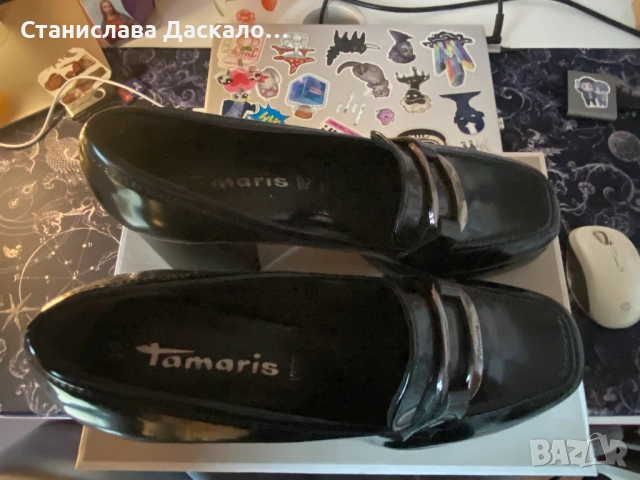 Дамски обувки Tamaris Touch it - черни, снимка 4 - Дамски обувки на ток - 53316462