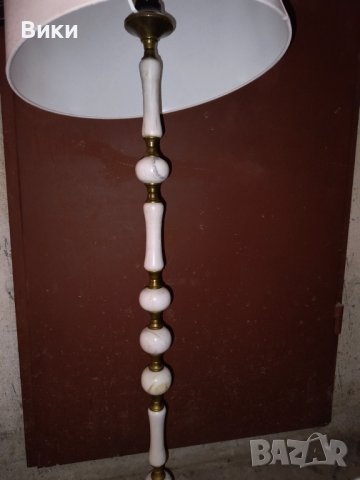 Голям стар мраморен лампион - нощна лампа - 150см / 1980 г , снимка 4 - Антикварни и старинни предмети - 43686835