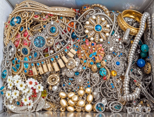 💎 Винтидж бижута – ЕКСТРА качество на килограм / 50 лв за кг 💎, снимка 3 - Бижутерийни комплекти - 50456613