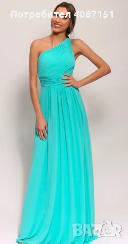Бална рокля, цвят мента , снимка 1