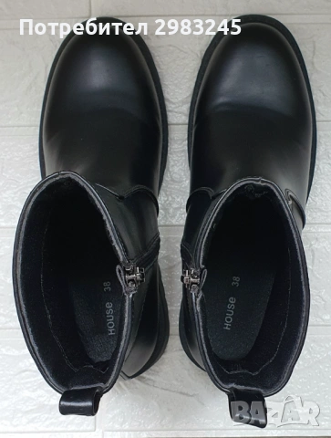 Черни дамски боти, снимка 7 - Дамски боти - 53402599