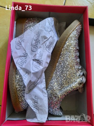 Дам.обувки/маратонки-"BUFFALO"-№40-цвят-сребристи-glitter. Закупени от Италия., снимка 9 - Маратонки - 33633792