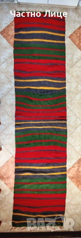 Автентична Старинна Сто Годишна Двулицева Вълнена Черга 1920те г, снимка 2 - Антикварни и старинни предмети - 52211705