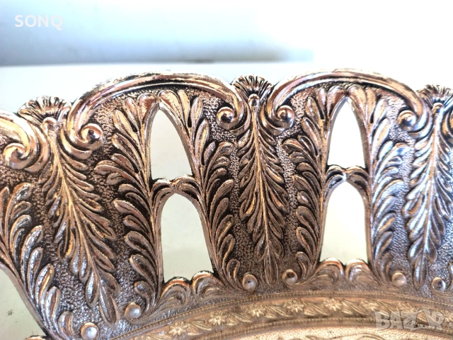 Прекрасни Италиански Посребрени Фруктиери, снимка 4 - Антикварни и старинни предмети - 53431369