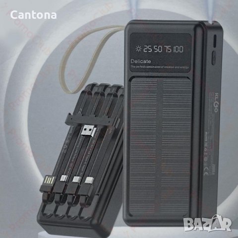 Соларно зарядно за телефон, Power Bank, 4 кабела, 30000mAh, LED фенерче, microUSB, USB tаpe C..., снимка 3 - Външни батерии - 43123176