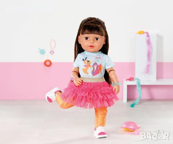 BABY Born - Кукла с кестенява коса и аксесоари Sister Style&Play, 43 см Zapf Creation 833025, снимка 8 - Кукли - 42975874