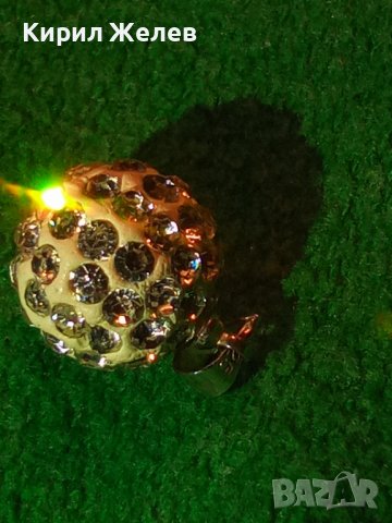 ЕМАЙЛИРАН ФЕШЪН МЕДАЛЬОН ТОПЧЕ с КРИСТАЛЧЕТА и ХАЛКИЧКА НЕРЪЖДАЕМА СТОМАНА с ПЕЧАТ 925 ПЕНДАНТ 34386, снимка 11 - Колиета, медальони, синджири - 39379267