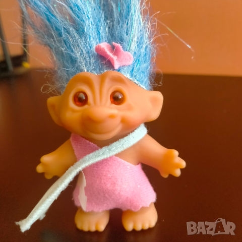 Играчка Кукла Трол Troll DAM Denmark 8 см + коса, снимка 10 - Колекции - 44911587