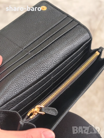 Prada Continental Long Wallet Vitello Daino Leather , снимка 9 - Портфейли, портмонета - 51899692