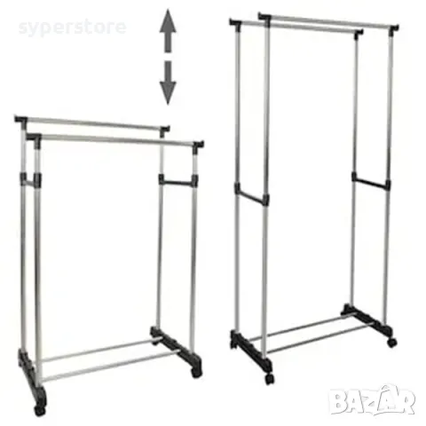 Закачалка, щендер за дрехи и обувки  Digital One SP01061, за Антре, двойна метална закачалка, щендер, снимка 6 - Закачалки - 49586678