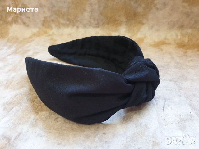 Черна диадема с възел Ръчна изработка Аксесоари за коса , снимка 2 - Аксесоари за коса - 36831558