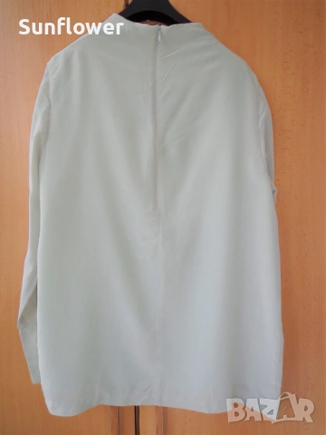 Дамска блуза /топ Selected Femme, 100% коприна, светло ментово зелен, снимка 5 - Блузи с дълъг ръкав и пуловери - 53408545