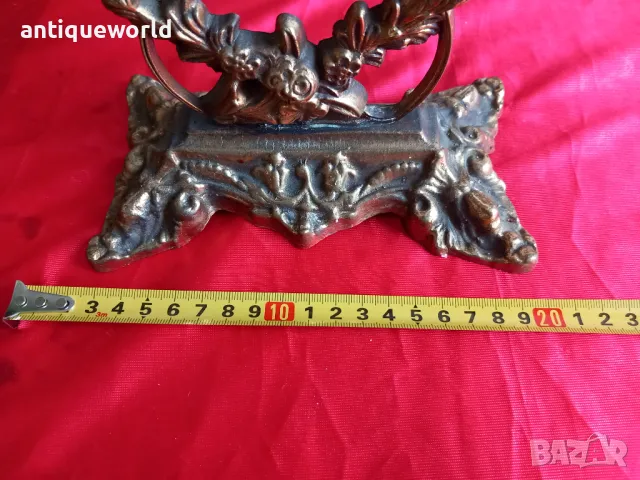 Стар Настолен Бронзов Бароков Часовник, снимка 8 - Антикварни и старинни предмети - 48422623