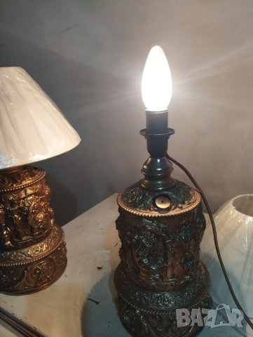 Две барокови настолни лампи, снимка 6 - Настолни лампи - 43549387