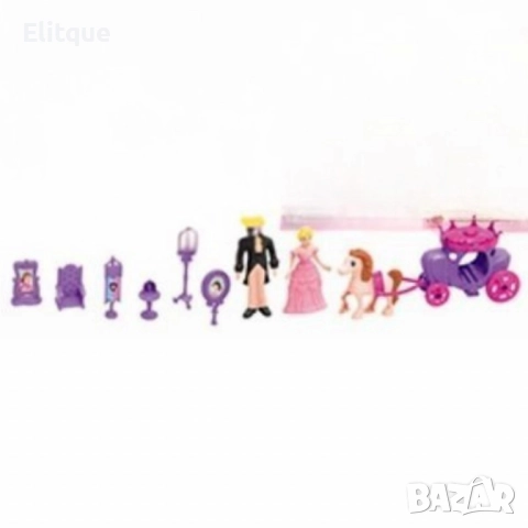 Комплект къщичка с каляска, конче и фигурки, снимка 5 - Играчки за стая - 52744935