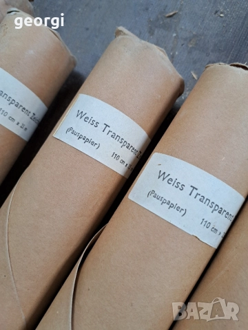 немски паус за чертане и рисуване оризова хартия 110см / 25м 60гр/кв.м., снимка 3 - Друго - 51994486