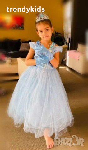 Приказна рокля на Пепеляшка и Ледената кралица+ подарък коронка , снимка 6 - Детски рокли и поли - 28305789