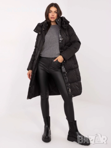 Дамско дълго зимно яке с качулка, 3цвята , снимка 4 - Якета - 52269267