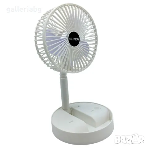 Вентилатор с 3 скорости, преносим, настолен, регулируем зелен, снимка 4 - Друга електроника - 49832872