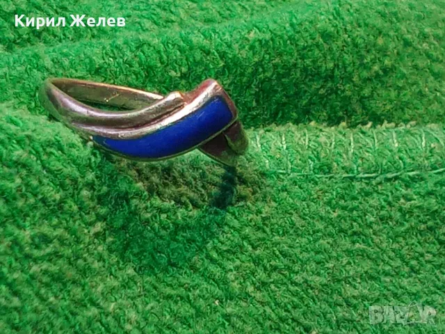КРАСИВ ФИН СТИЛЕН ЕМАЙЛИРАН СРЕБЪРЕН ПРЪСТЕН СРЕБРО 925 РЪЧНА БИЖУТЕРСКА ИЗРАБОТКА 28680, снимка 15 - Пръстени - 46447876