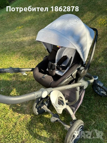 Бебешка количка Bebetto Holland 2 в 1 + кошче за кола, снимка 7 - Детски колички - 51010401