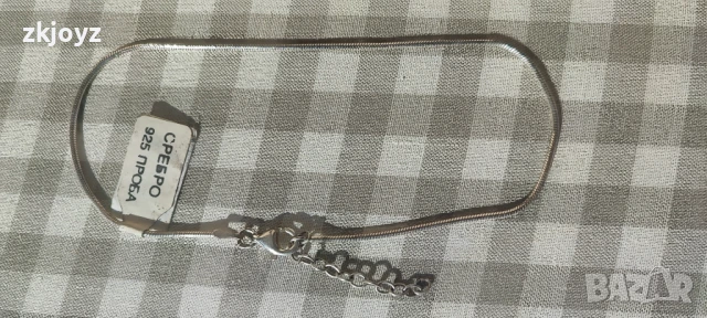 НОВА СРЕБЪРНА ГРИВНА ЗА КРАК 3 грама / ПРОБА 925, снимка 4 - Гривни - 51159834