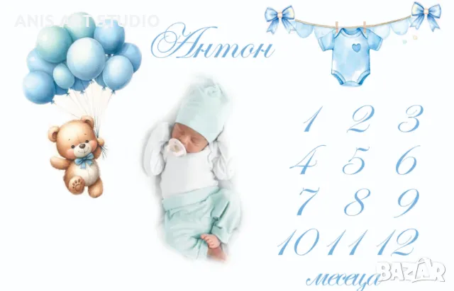 Платно за месечинки/Платно за снимки на бебето/Месечинка