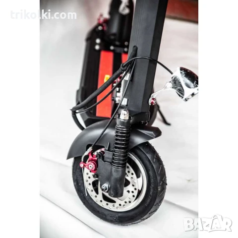 Мощна електрическа тротинетка с амортисьори, километрaж.ж, снимка 6 - Велосипеди - 51027464