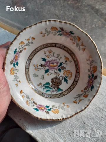 Mason's Много стар и рядък английски порцелан чиния, снимка 7 - Антикварни и старинни предмети - 53458385