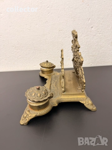 Бронзова мастилница в стил Рококо. №7829, снимка 7 - Антикварни и старинни предмети - 53071801