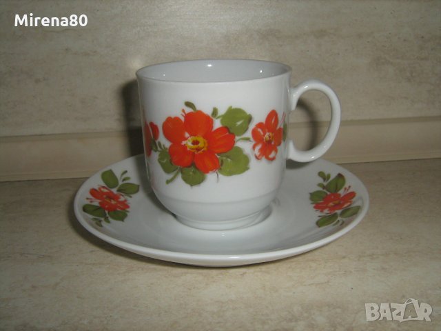 3 красиви чаши за кафе - баварски порцелан !, снимка 2 - Сервизи - 32511264