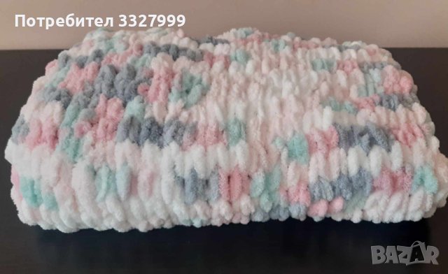 Ръчно плетено одеяло 82/85 см, снимка 2 - Спално бельо и завивки - 42326112
