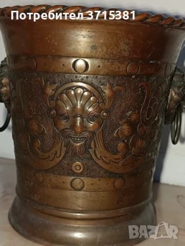 Медна кашпа. , снимка 7 - Антикварни и старинни предмети - 52907746
