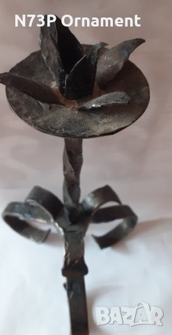 СТАР СВЕЩНИК. КОВАНО ЖЕЛЯЗО. , снимка 5 - Антикварни и старинни предмети - 28526735