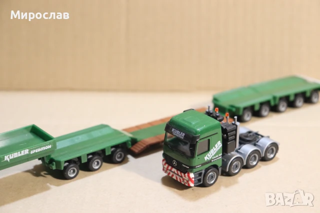 	HERPA H0 1/87 MERCEDES ACTROS ВЛЕКАЧ КАМИОН ТИР МОДЕЛ ТЕЖКОТОВАРЕН ТРАНСПОРТ, снимка 3 - Колекции - 50909932