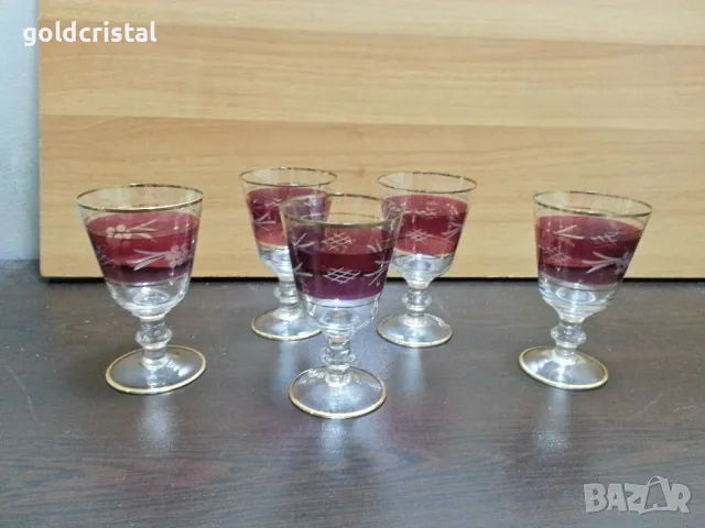 ретро стъклени чаши 