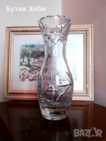 Масивна ретро кристална ваза, снимка 1 - Антикварни и старинни предмети - 35608963