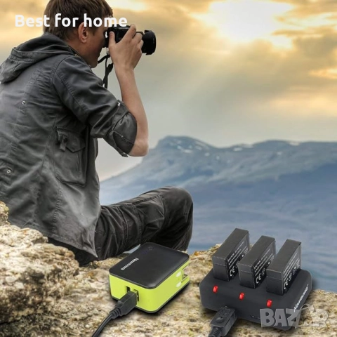 Newmowa 1200mAh акумулаторна батерия AHDBT-401 (3 броя) и 3-канално зарядно за Gopro  камера, снимка 7 - Батерии, зарядни - 52533380